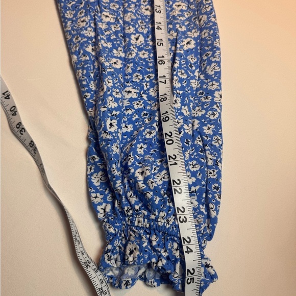 Alexander Jordan Blue Floral Long Sleeve Peasant Top size XL excellent condition - Picture 4 of 6